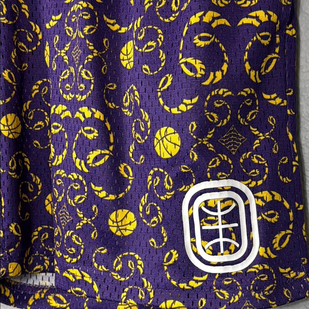Overtime Basketball‎ Patterned Mesh Shorts
